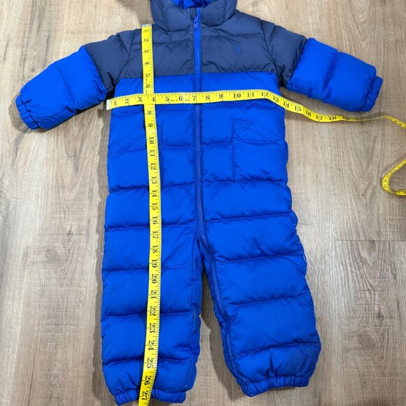 Ralph Lauren Blue Down Puffer  Snowsuit 18 Months Baby Boy - Picture 4 of 7